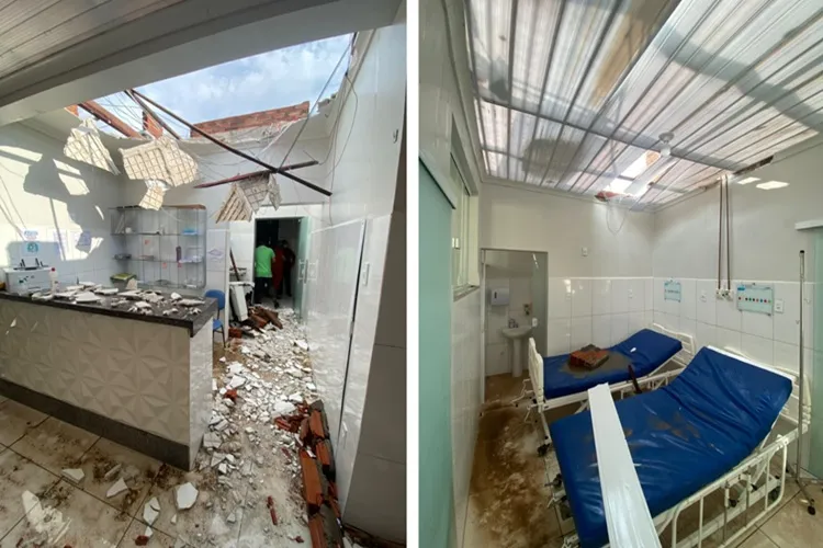 VÍDEO: Temporal causa desabamento no único hospital de Jussiape