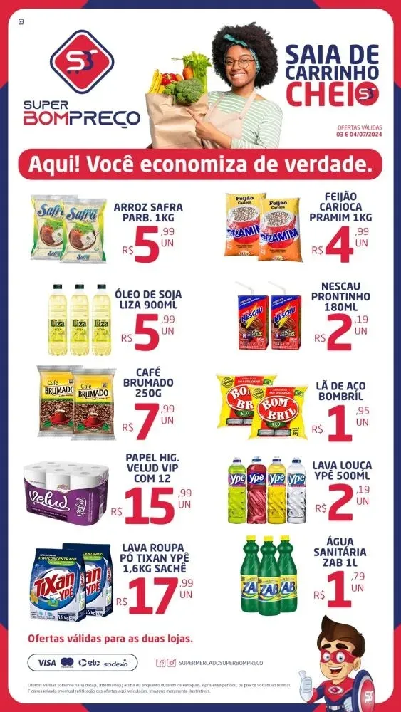 Confira as promoções no Supermercado Super Bom Preço em Brumado