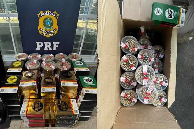 PRF apreende mais de 10 mil cigarros artesanais irregulares na BR-116 em Vitória da Conquista