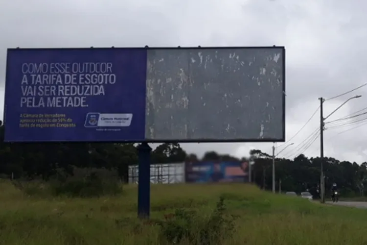 Outdoor cortado ao meio anuncia redução de 50% na taxa de esgoto em Vitória da Conquista