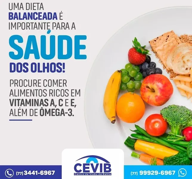 Cevib destaca importância de uma dieta balanceada para a saúde dos olhos