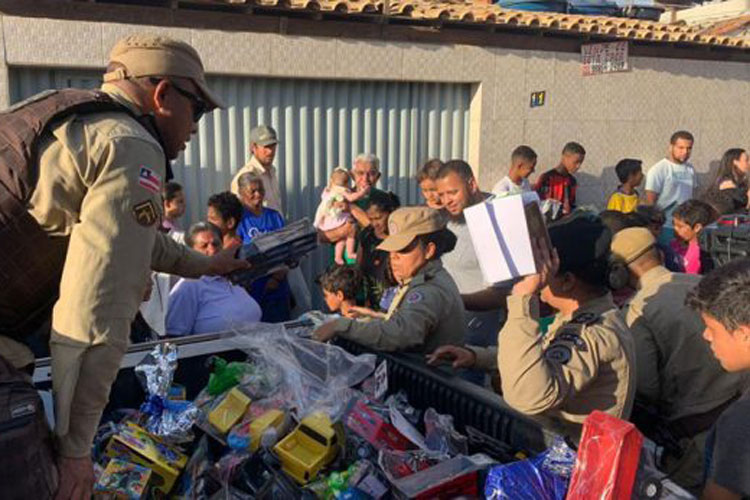 Quase 4 mil itens infantis são entregues pela Patrulha Solidária da PM em Conquista