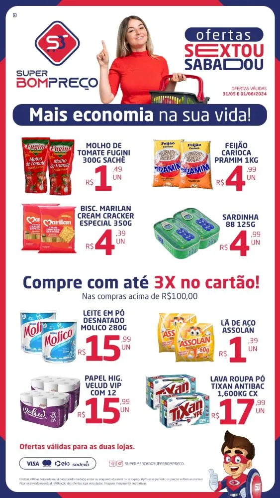 Confira as promoções no Supermercado Super Bom Preço em Brumado