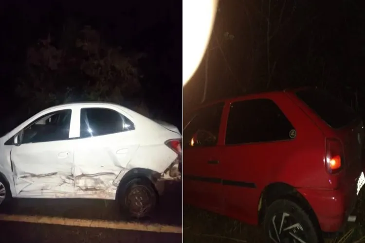 Carros colidem após motorista perder o controle na BA-936 em Guanambi