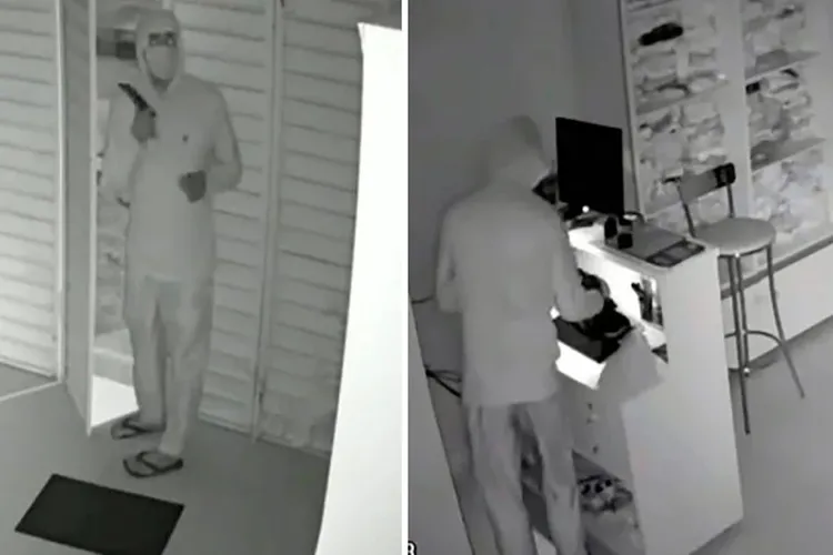 Câmeras flagram criminoso arrombando loja e furtando dinheiro em Rio de Contas