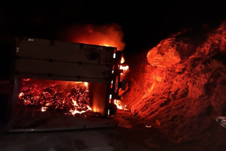 Motorista de carreta morre após veículo tombar e pegar fogo no sudoeste baiano