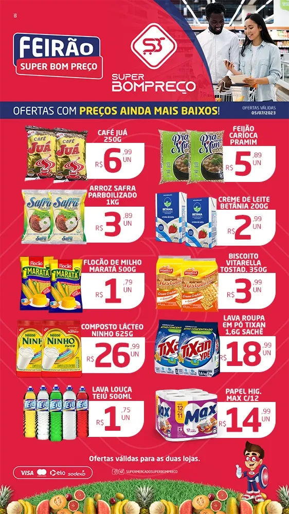 Confira as promoções no Supermercado Super Bom Preço em Brumado