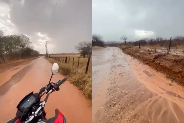 VÍDEO: Chuva forte atinge Rio do Pires e encerra longo período de estiagem na cidade