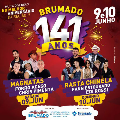 Prefeitura divulga programação do aniversário de 141 anos de Brumado