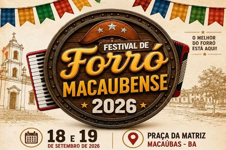 Festival de Forró de Macaúbas confirma 7ª edição com feira, dança e workshop de sanfona
