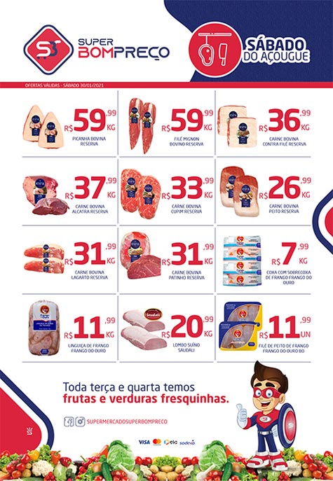 Confira as promoções do 'Sábado do Açougue' no Supermercado Super Bom Preço em Brumado