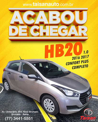HB20 acaba de chegar na Taisan Auto em Brumado