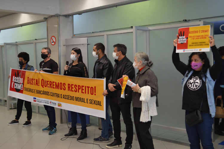 Sindicato promove protestos contra assédio em agências do sudoeste da Bahia