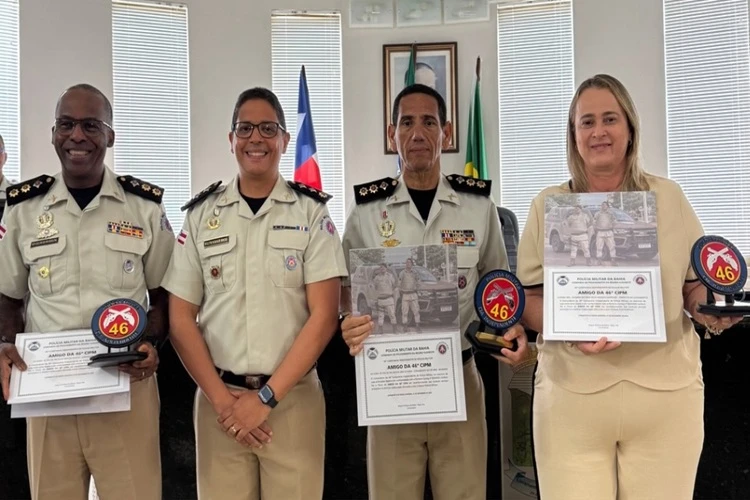 Solenidade homenageia 'Amigos da 46ª CIPM' em Livramento de Nossa Senhora
