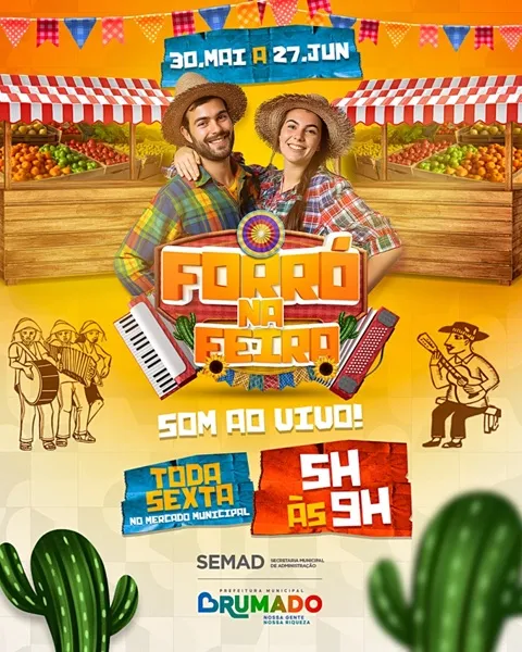 'Forró na Feira' para celebrar o São João no Mercado Municipal de Brumado