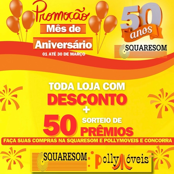 No aniversário de 50 anos da Squaresom quem ganha o presente é você