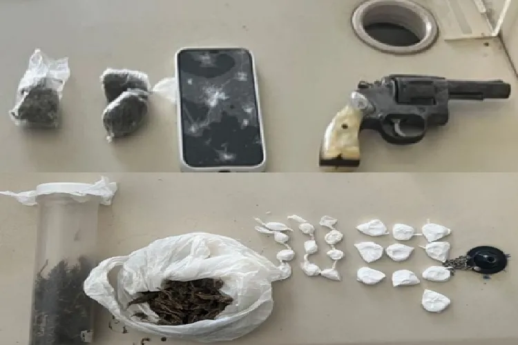 Homem tenta fugir da PM, joga bolsa com drogas e acaba preso com revólver em Barra da Estiva