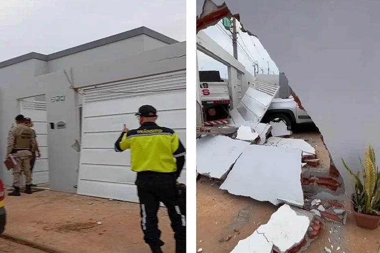 Casa do assessor do prefeito de Brumado é atingida por caminhão desgovernado