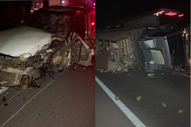Homem de Guanambi morre após bater o carro de frente com caminhão na BR-020