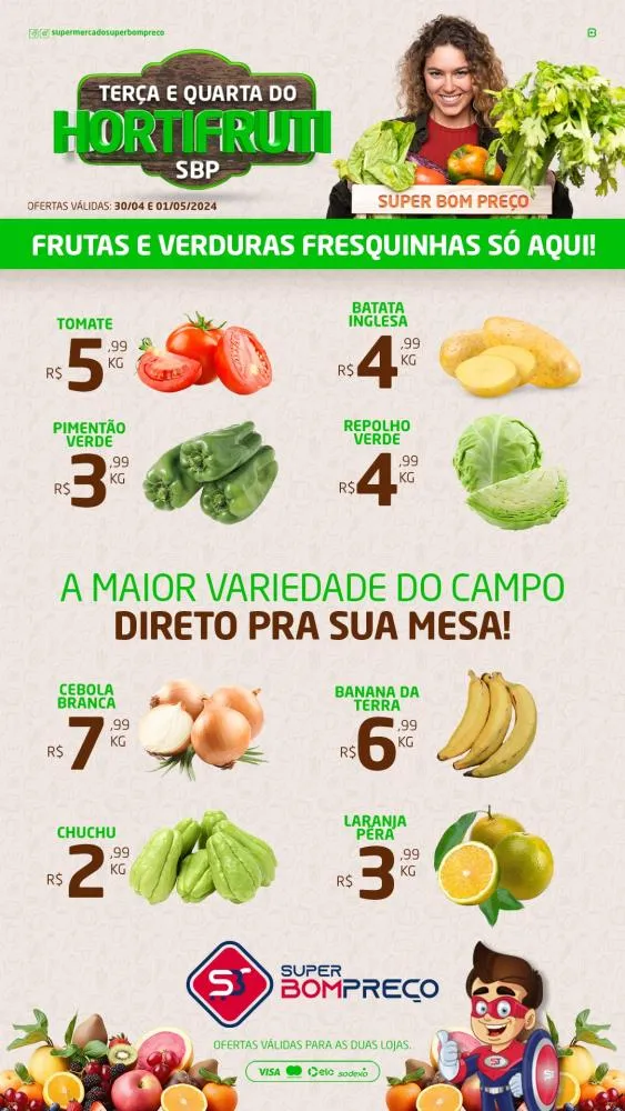 Confira as promoções no Supermercado Super Bom Preço em Brumado