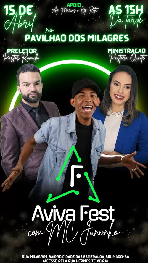 Evento gospel com o cantor MC Juninho será realizado neste sábado em Brumado