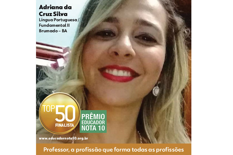 Professora de Brumado concorre ao Prêmio Educador Nota 10