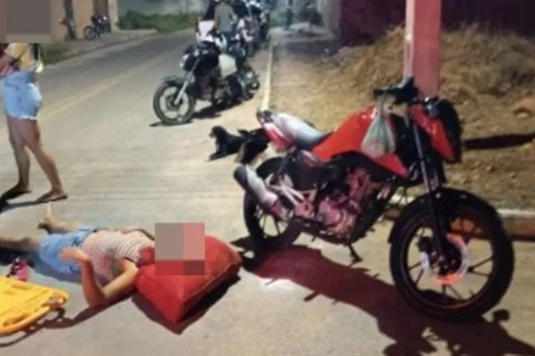 Motociclista sem CNH e atrasado para a aula causa acidente em Palmas de Monte Alto