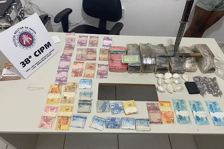Quase 7 kg de drogas são apreendidas pela 38ª CIPM em Bom Jesus da Lapa