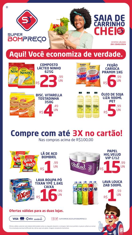Confira as promoções no Supermercado Super Bom Preço em Brumado