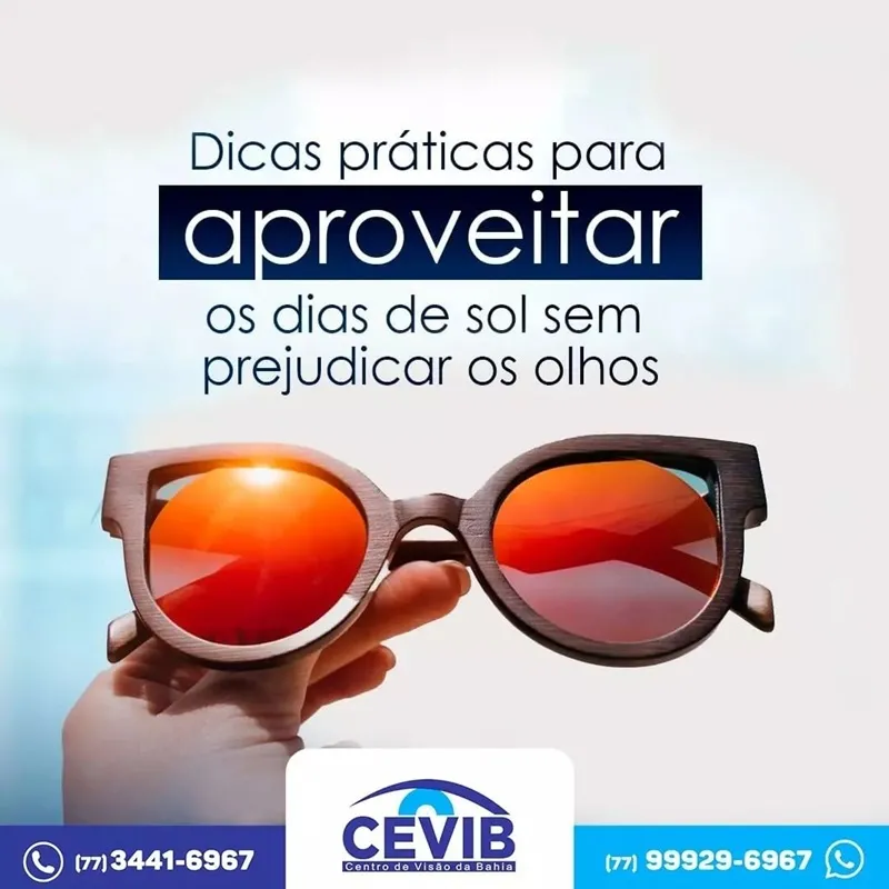 Cevib lista dicas práticas para aproveitar os dias de sol sem descuidar da saúde dos olhos