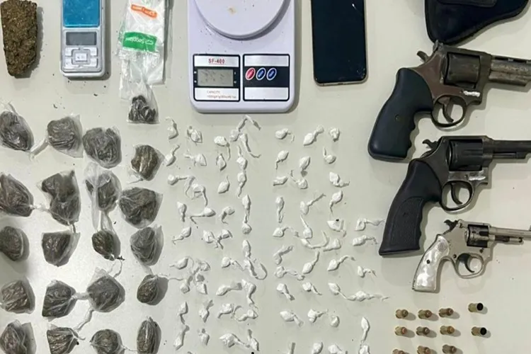 Vitória da Conquista: 77ª CIPM prende elementos com armas, drogas e munições
