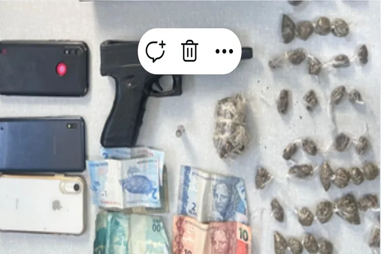 80ª CIPM apreende drogas, munição e simulacro em Cândido Sales