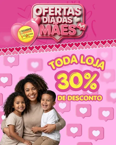 Participe da super promoção de Dia das Mães na Squaresom e concorra a uma TV