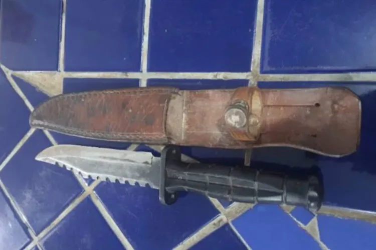 Polícia Militar apreende homem com faca na cintura durante São Pedro em Aracatu