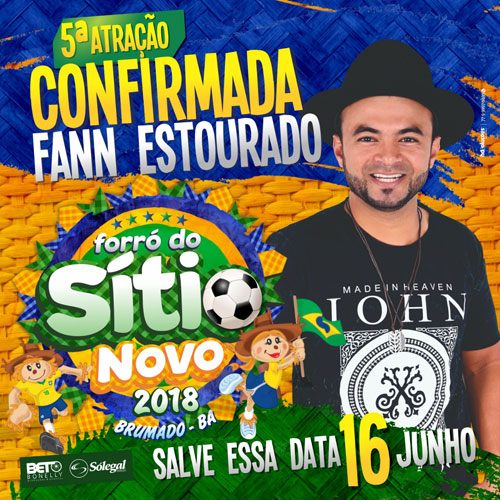 Fann Estourado é confirmado como quinta atração anunciada no Forró do Sítio Novo 2018