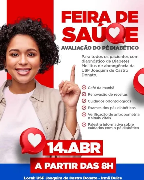 Brumado: UBS do Bairro Irmã Dulce promoverá Feira de Saúde para avaliação do pé diabético