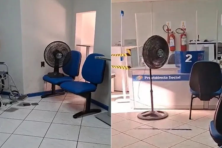 VÍDEO: Calor, ventiladores paliativos e cadeiras quebradas geram revolta em usuários do INSS em Brumado