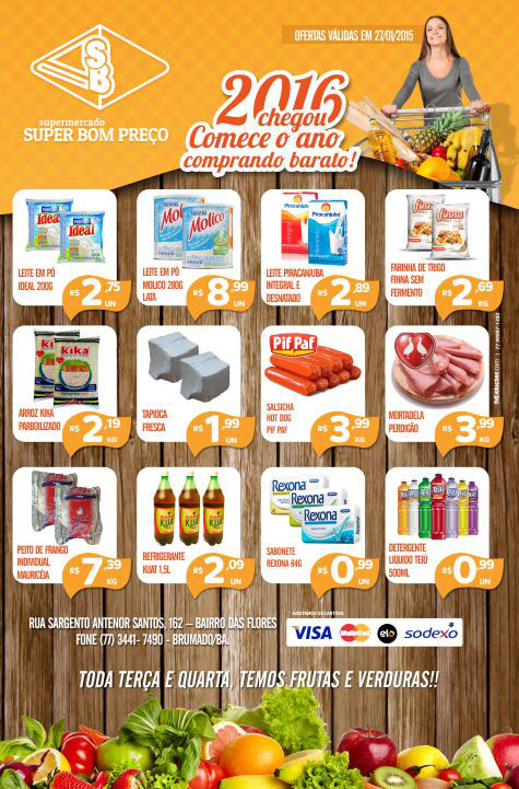 Confira as promoções desta quarta (27) no Supermercado Super Bom Preço