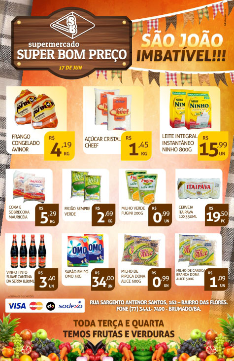 Brumado: Confira as promoções desta quarta (17) no Supermercado Super Bom Preço