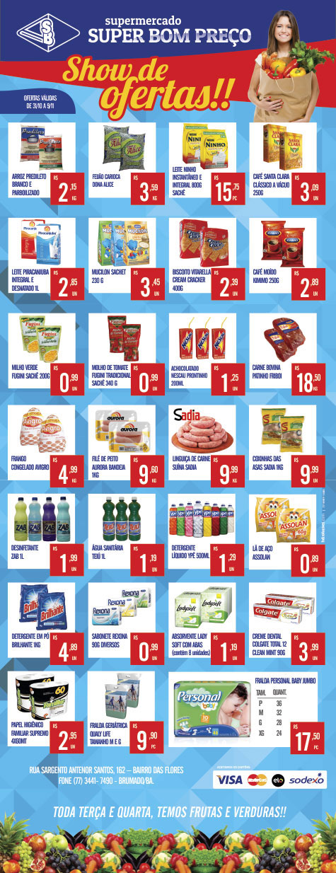 Confira o show de ofertas do Supermercado Super Bom Preço