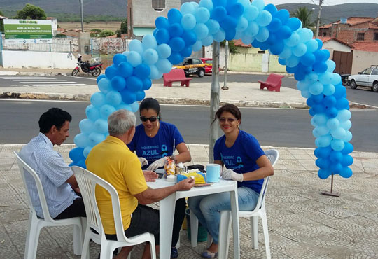 Brumado: Novembro Azul com café da manhã azul no Bairro Olhos D'água
