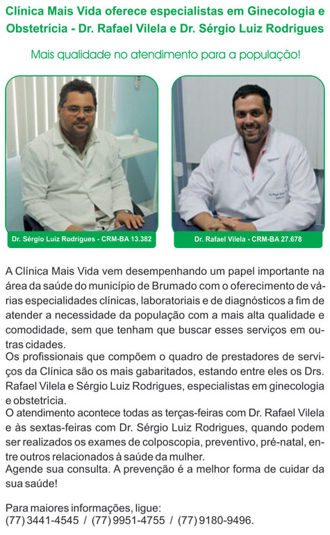 Clínica Mais Vida oferece especialistas em ginecologia com o melhor atendimento para a população