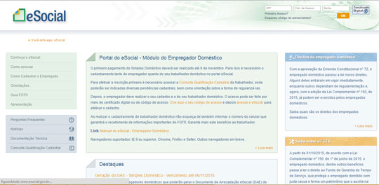 Empregadores domésticos têm até sábado (31) para inscrição no Simples
