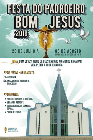 Festa do Bom Jesus começa na próxima semana em Malhada de Pedras