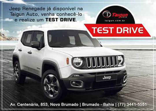 Jeep Renegade está disponível na Taigun Auto em Brumado
