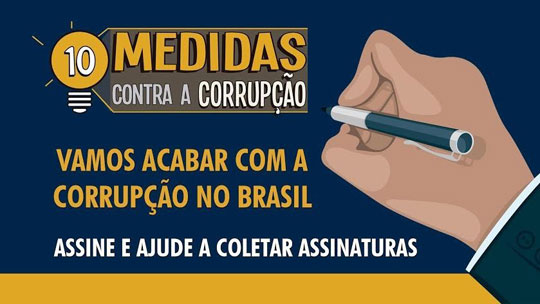 MPF: Projeto anticorrupção alcança 1,2 milhão de assinaturas