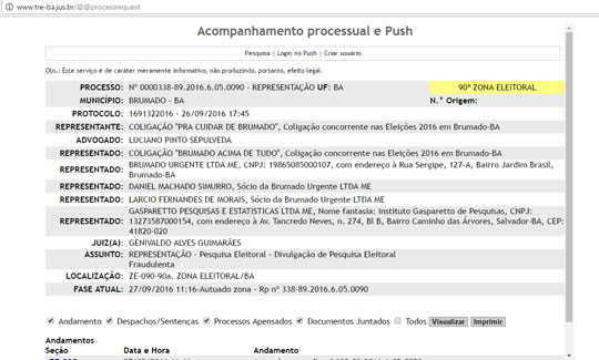Eleições 2016: Coligações representam para suspender divulgação de pesquisas em Brumado