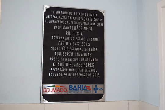 Brumado: UTI é entregue sem a presença do governador Rui Costa