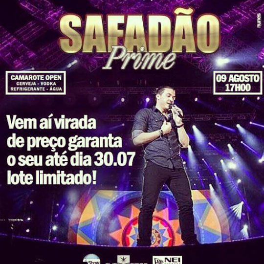 Safadão Prime: Virada de preço acontecerá dia 30
