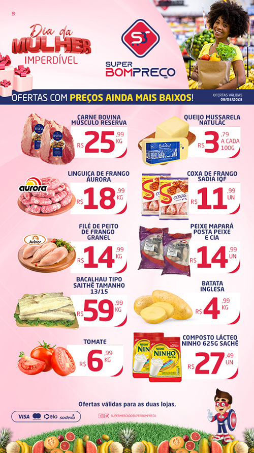 Dia da Mulher': Confira as promoções no Supermercado Super Bom Preço em  Brumado - Achei Sudoeste